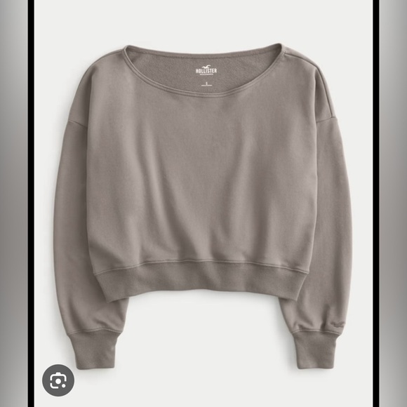 Women’s Hollister easy terry off the shoulder sweatshirt size medium - Picture 1 of 7